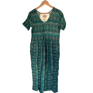 Ace & Jig Emerald Patterned Midi Paz Dress